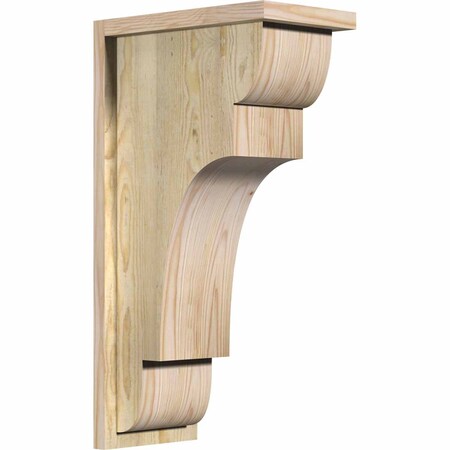 Ekena Millwork New Brighton Rough Sawn Corbel w/Backplate, Douglas Fir, 8"W x 14"D x 26"H COR08X14X26NEB01RDF